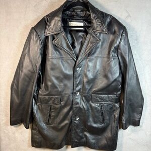 Deerskin Brand Black Leather Men's VTG Jacket